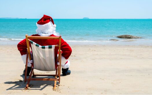 Christmas on the beach in Playa del Carmen