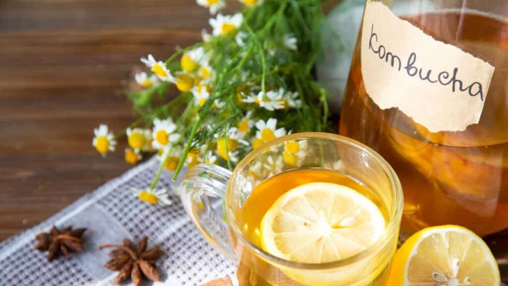 kombucha for sale at Wo' Market in Playa del Carmen